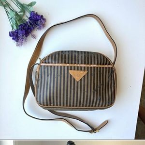 FENDI Vintage Authentic Pequin Striped Purse